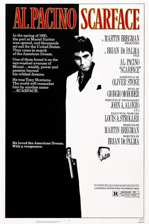Poster for Scarface, directed by Brian De Palma