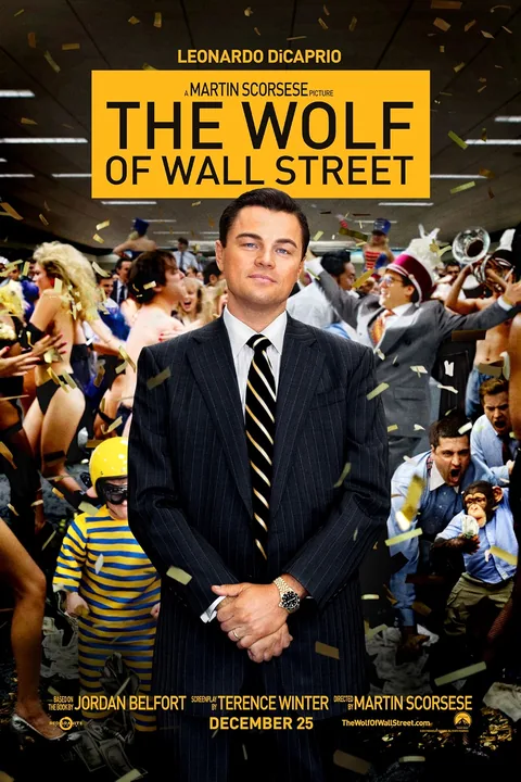 Poster for The Wolf of Wall Street, directed by Martin Scorsese